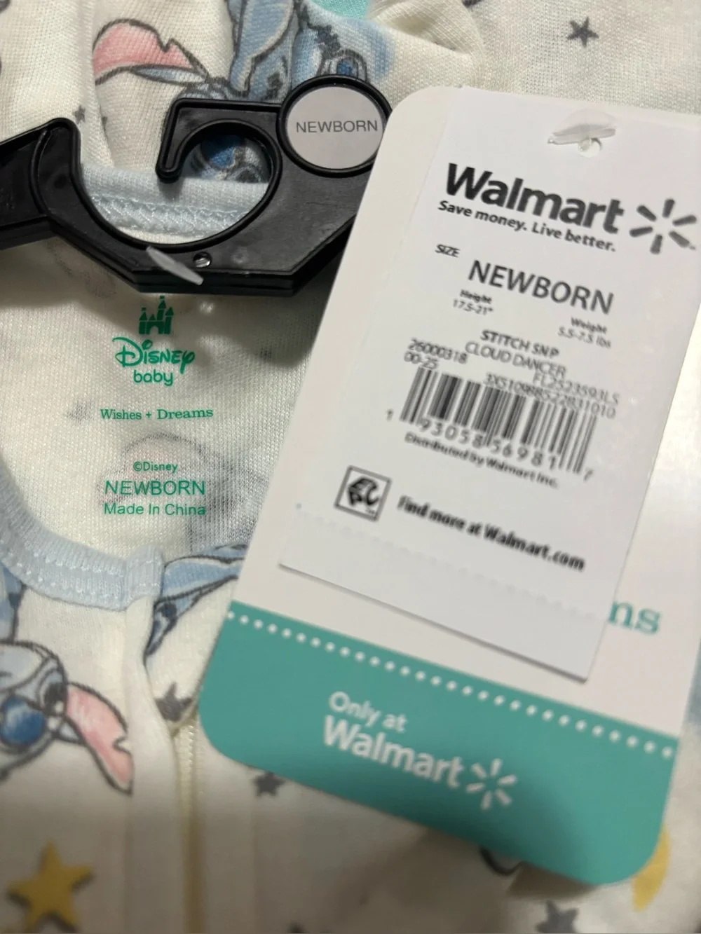 Disney Baby Stitch Pajamas Size Newborn